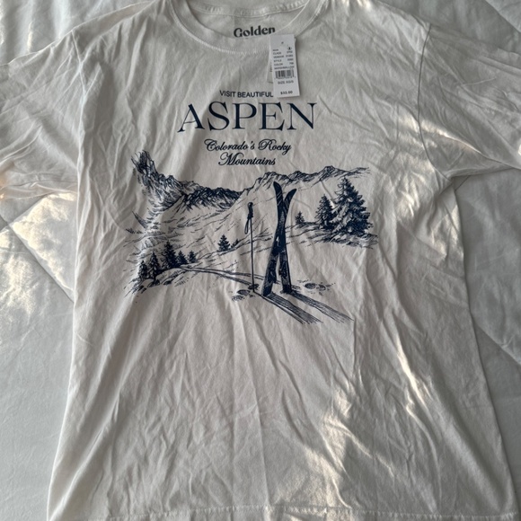 Golden Hour Aspen Skis Oversized T-Shirt - Picture 2 of 3